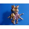 Ballroom Dancing Kitty Kats Enamel Pin Brooch Retro