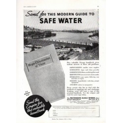 Mathieson Alkali Works 1937 Print AD Hypo-Chlorination SAFE WATER