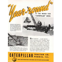 Caterpillar Tractor Co. 1937 Print AD Portland Oregon Diesel 1930s
